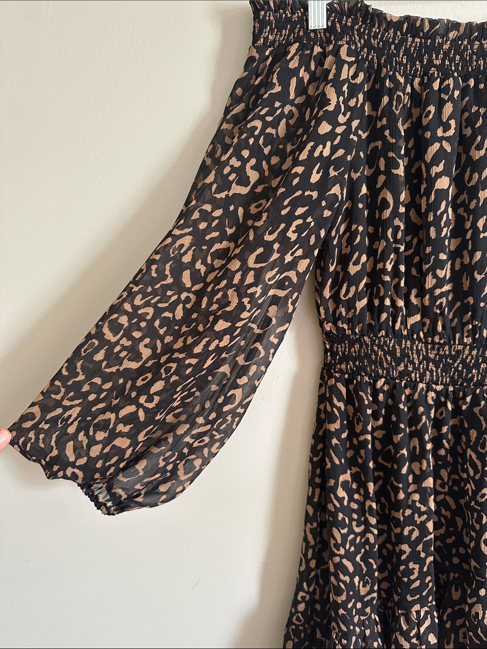NWT Leopard Off Shoulder Dress - Picture 8 of 10